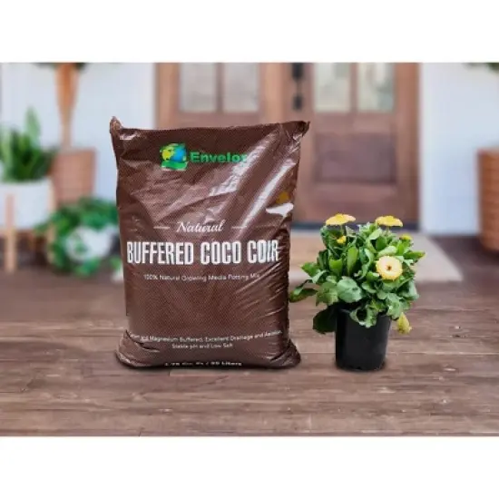Envelor 1.75 Cu. Ft Potting Soil Plants Soil Coco Mix Coconut Coir for Plants - 50 Liter Bag image {1}