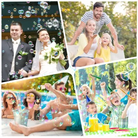 Link Ready. Set. Play! Bubble Machine Giant Bazooka Toy 69 Holes Automatic For Kids & Adults of All Ages Great For Indoor & Outdoors image {3}