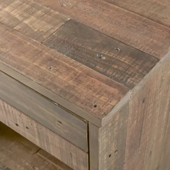 Renu Solid Wood Nightstand Natural image {5}