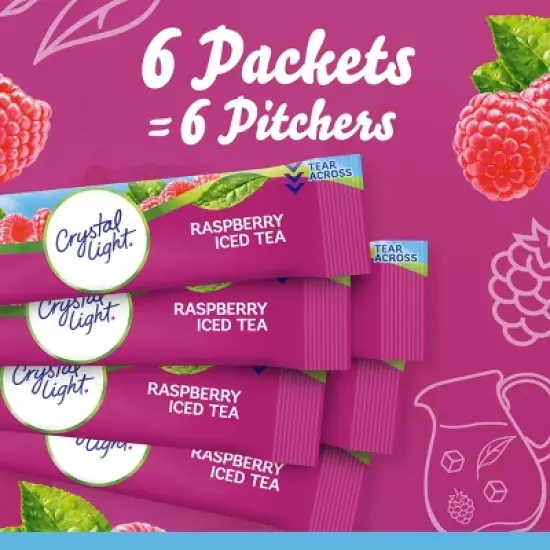 Crystal Light Raspberry Iced Tea Drink Mix - 6pk/0.27oz image {4}