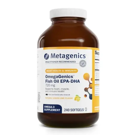 Metagenics OmegaGenics Fish Oil 720, Omega-3 EPA & DHA, Heart, Musculoskeletal & Immune Health Support, 240 Softgels image {8}
