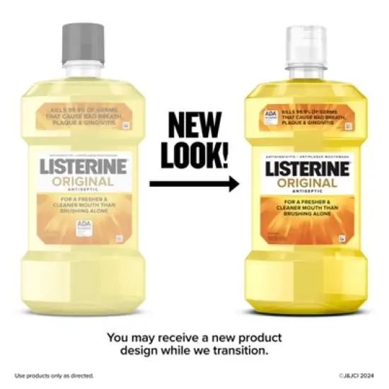 Listerine Original Antiseptic Mouthwash for Bad Breath & Plaque - 1L image {2}