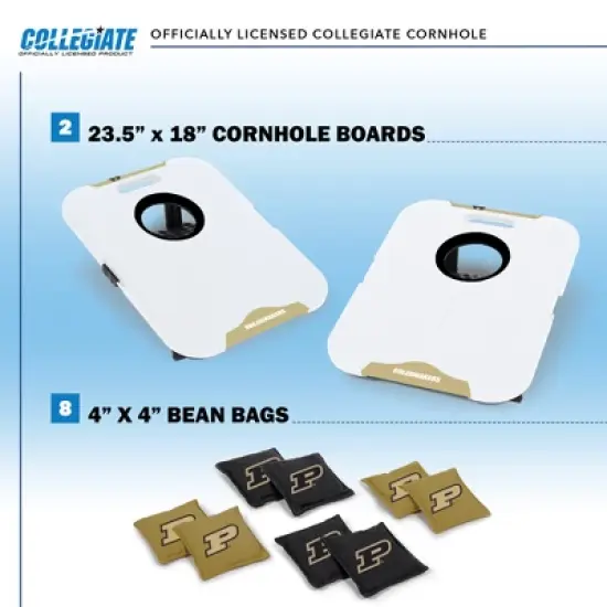NCAA Purdue Boilermakers All-Weather Travel Cornhole Set image {1}
