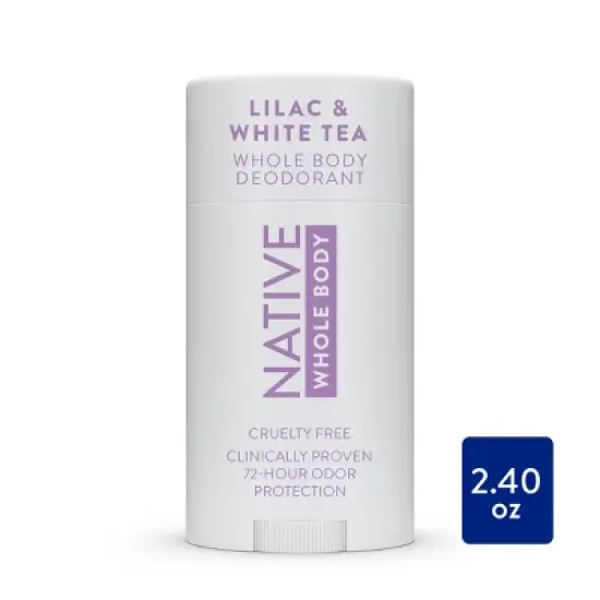 Native Whole Body Sensitive Solid Deodorant - Lilac & White Tea - Aluminum-Free 2.4oz image {9}