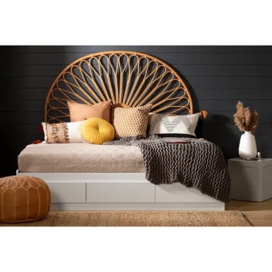 Queen Balka Rattan Wall Mounted Pattern Headboard - South Shore image {3}