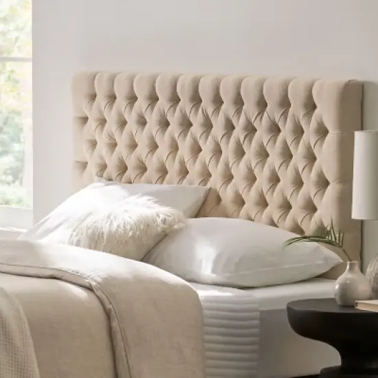 GDFStudio Brunet Contemporary Tufted Adjustable Upholstered Queen Headboard image {6}