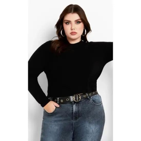 Women's Plus Size Royal Sweater - black | CITY CHIC image {7}