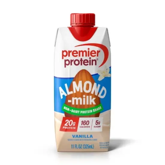 Premier Protein Almond Milk Shake - Vanilla - 11 fl oz/4pk image {1}