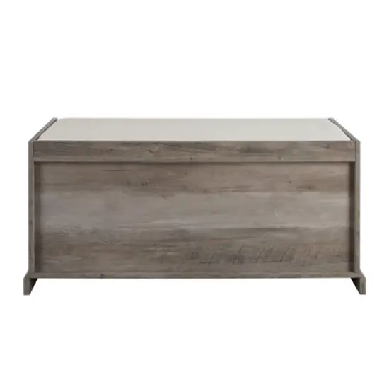 Farmhouse 40" 3 Drawer Storage Bench with Cushion - Saracina Home image {5}