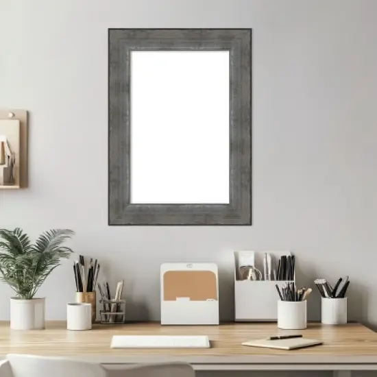 Amanti Art Forged Pewter Framed Dry Erase Magnetic Board image {5}
