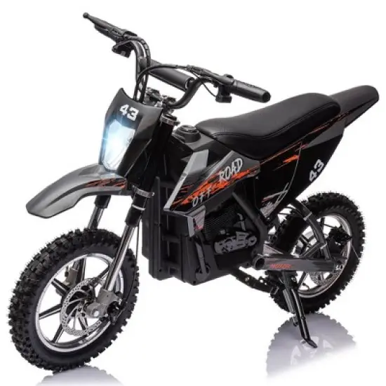 36V Electric Dirt Bike for Kids, Ride on Motorcycle 350W Brushless Motor Fast Speed 15.5MPH with LED Headlight image {7}