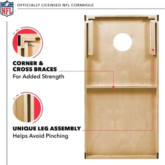 NFL Cincinnati Bengals 2'x4' Wood Cornhole Set image {3}