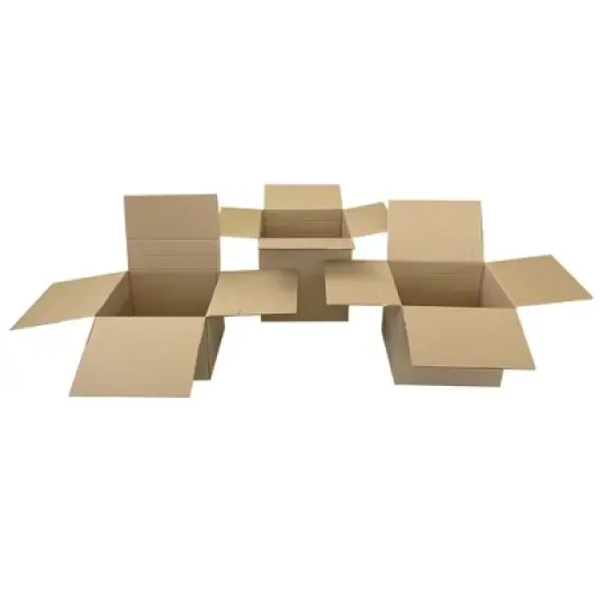 UOFFICE Pack of 25 Multi-Depth Corrugated Shipping Boxes 12" x 12" x 12" image {9}