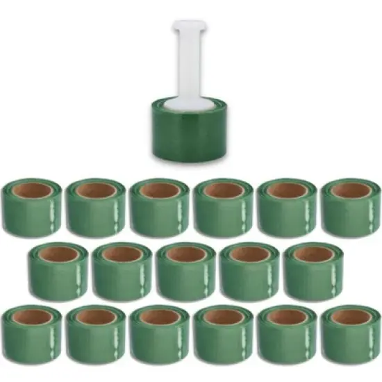 PSBM 18 Rolls 3" x 1000 Ft. Green Hand Wrap Stretch Shrink Film with Handle, 80 Ga image {3}