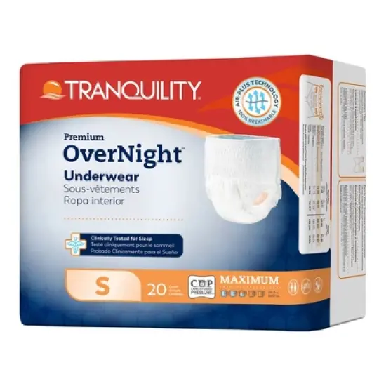 Tranquility Premium OverNight Disposable Underwear Pull On with Tear Away Seams Small, 2114, 20 Ct image {7}