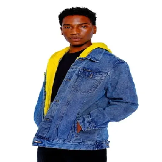 Members Only Men's Spongebob Hoodie Trucker Jacket image {2}