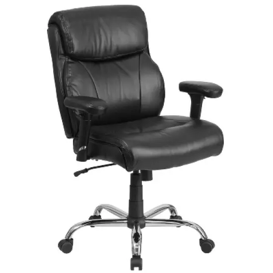 Flash Furniture HERCULES Series Big & Tall 400 lb. Rated Swivel Ergonomic Task Office Chair with Clean Line Stitching and Adjustable Arms image {10}