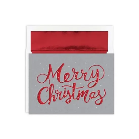 JAM Paper Christmas Cards & Matching Envelopes Set Merry Christmas Sparkle 16/Pack (526868300) image {1}
