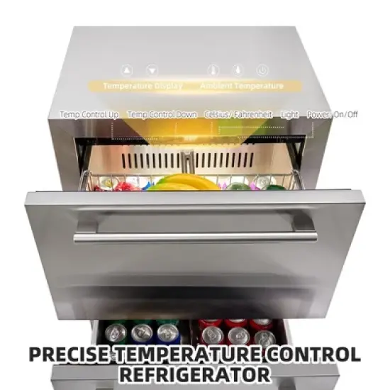 24 inch Undercounter Refrigerators with Weatherproof Full Stainless Steel Body image {4}