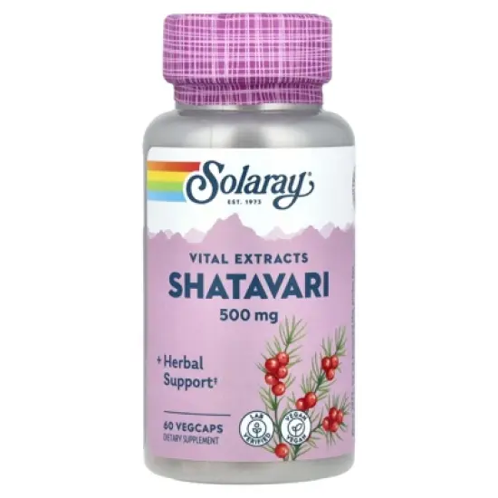 Solaray Vital Extracts, Shatavari, 500 mg, 60 VegCaps image {4}