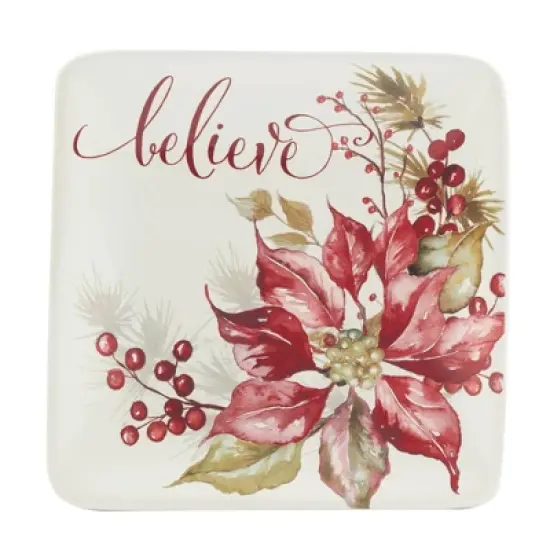 Certified International Set of 4 Winters Joy Assorted Canape Plates image {5}