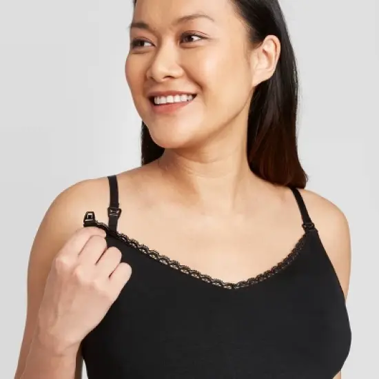 Drop Cup Nursing Maternity Pajama Set - Isabel Maternity by Ingrid & Isabel&trade; Black image {2}