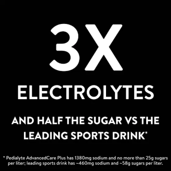 Pedialyte AdvancedCare Plus Electrolyte Solution Hydration Drink - Berry Frost - 33.8 fl oz image {3}