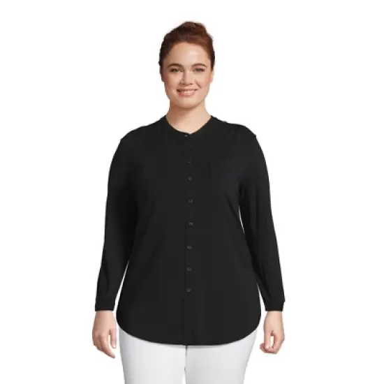 Lands' End Women's Long Sleeve Jersey A-line Tunic image {4}