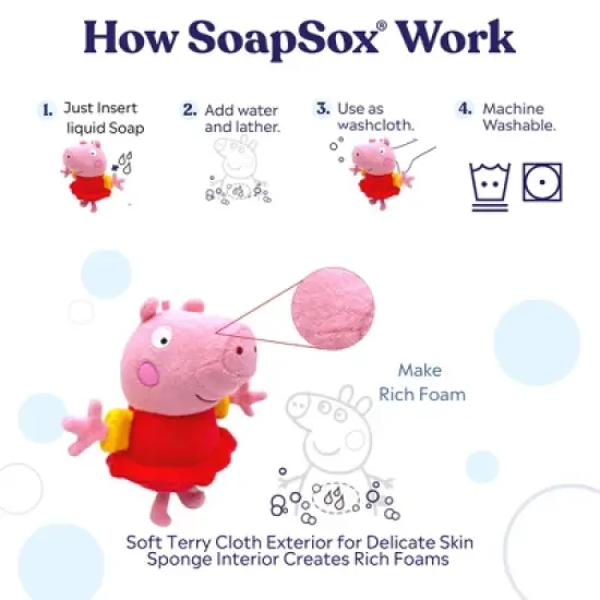 SoapSox Peppa Pig Bath Sponge - Peppa image {3}