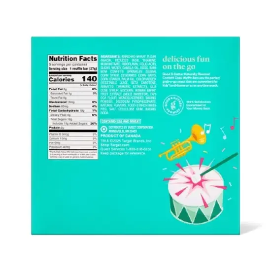 Confetti Cake Naturally Flavored Muffin Bars - 10.4oz/8ct - Good & Gather&trade; image {1}