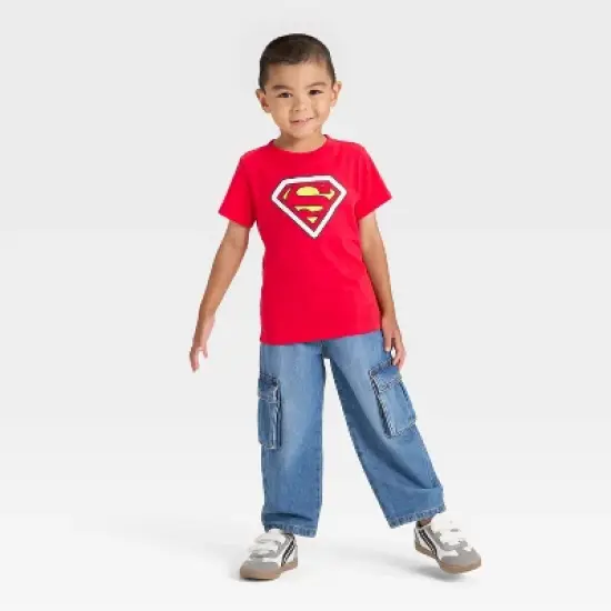 Toddler Boys' Superman Short Sleeve T-Shirt - Red image {3}