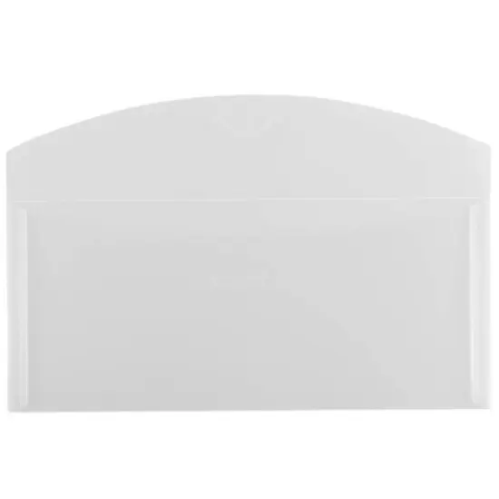 JAM Paper 12pk 4 1/4''"x9 3/4'' Plastic Envelopes with Tuck Flap Closure - Clear: Document Storage Organizer, Filing Accessories image {1}