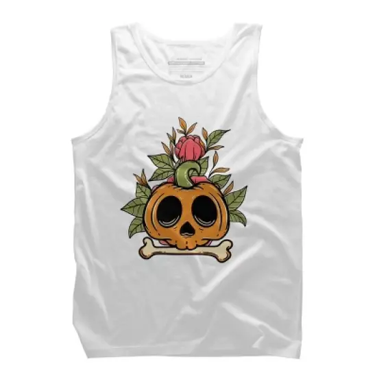 Men's Design By Humans Halloween with Rose Illustration By rukurustudio Tank Top image {3}
