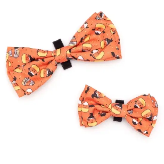 The Worthy Dog Candy Corn Ghouls Bow Tie - Adjustable Pet Collar Accessory image {2}