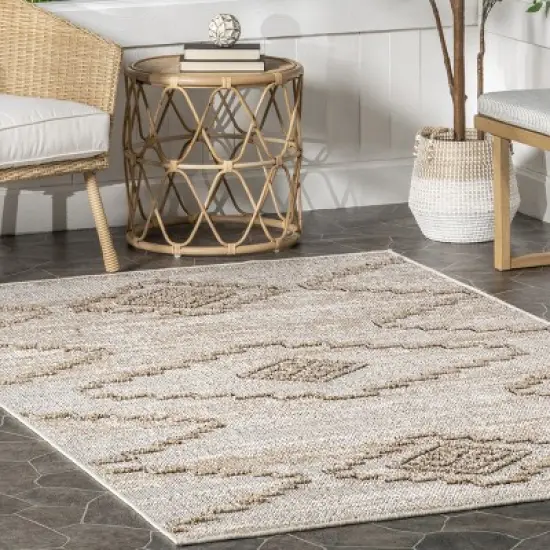 nuLOOM Izetta Southwestern High-Low Indoor/Outdoor Area Rug image {8}