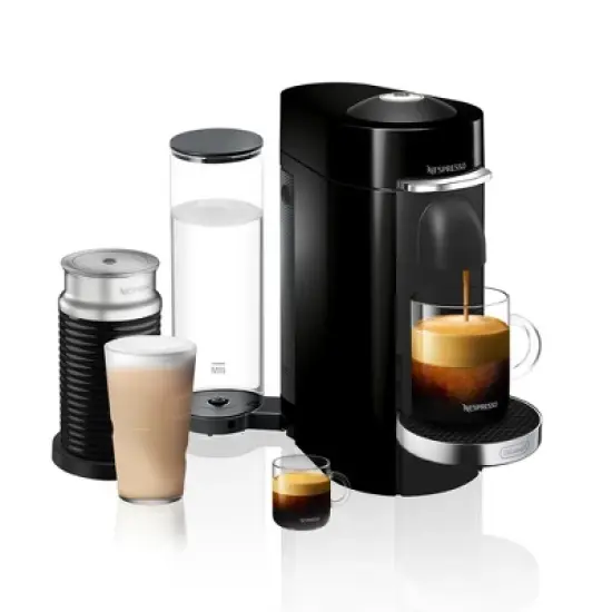 Nespresso Vertuo Plus Deluxe Espresso and Coffee maker Bundle: Piano Black, 12 Capsules, Removable Water Reservoir image {11}