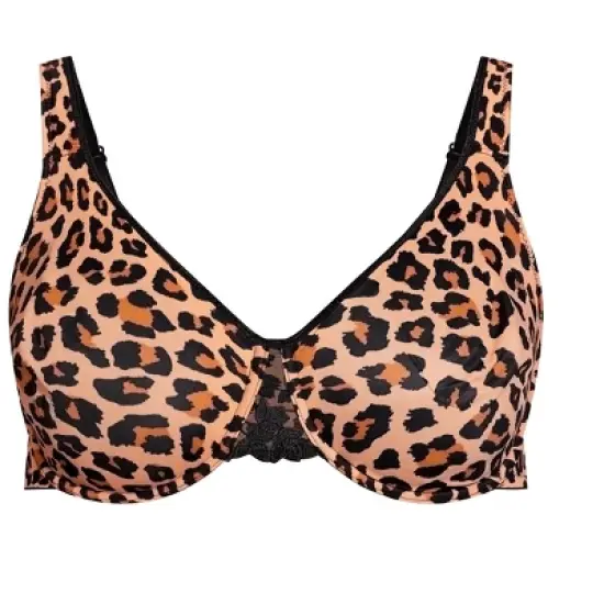 Women's Plus Size Fashion Smooth Caress Print Bra - leopard
 | AVENUE image {2}