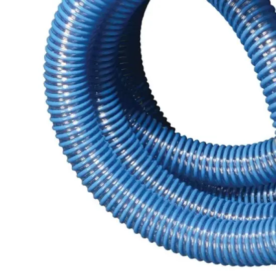 Apache 98106501 20 Foot Long 2 Inch Diameter 58 PSI Flexible PVC Industrial Pool Sump Pump Hose with Aluminum Pin Log and Short Shank Couplings, Blue image {2}