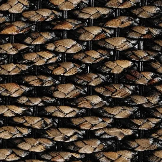 2pc Water Hyacinth Parson Chairs Natural/Black - Stylecraft image {3}