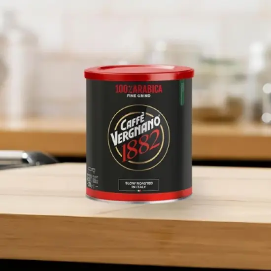 Caffe Vergnano 100% Arabica Espresso Fine Grind Coffee in Can 8.8oz/250g image {1}