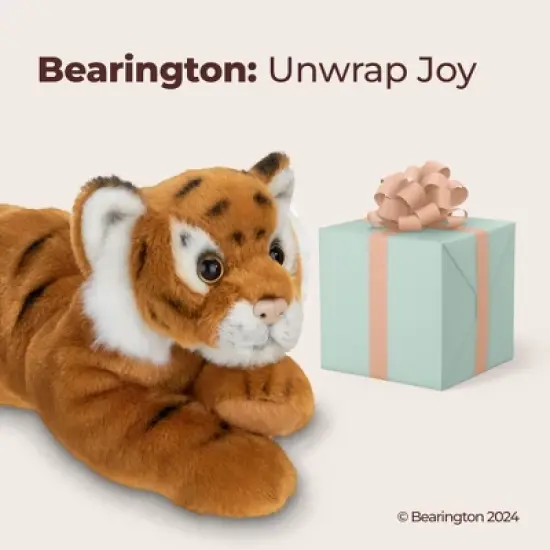 Bearington Lil' Saber Small Plush Stuffed Animal Tiger with Soft Faux-Fur, 9 inches, For Ages 3-14 image {4}