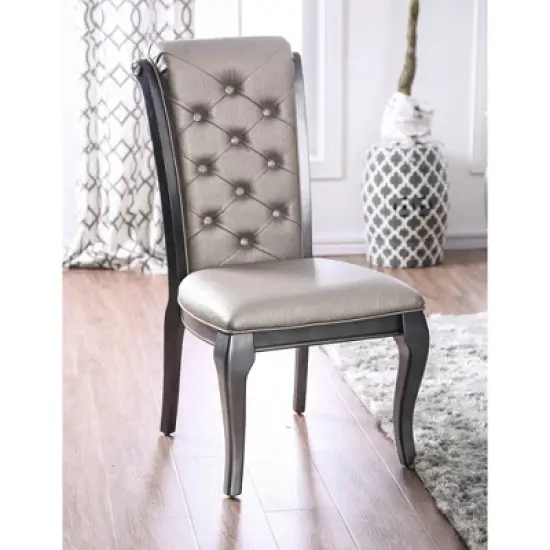 2pk Samantha Tufted Scrolled Back Side Dining Chair - HOMES: Inside + Out image {1}
