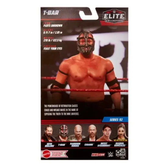 WWE Elite 93 T-Bar Action Figure image {1}