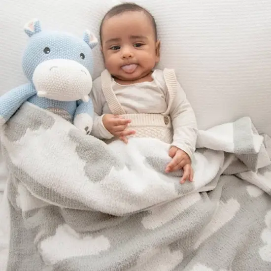 Living Textiles Baby Stuffed Animal - Henry Hippo image {3}