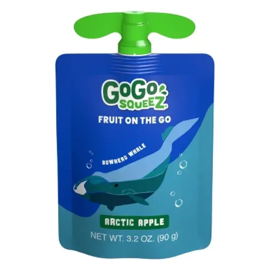 GoGo SqueeZ Applesauce and Fruit Puree Discovery Variety Pack Arctic Apple and Glacier Grape Orange Pouches - 64oz/20ct image {2}