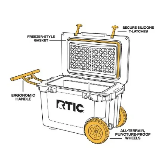 
RTIC Outdoors 52qt Ultra-Light Wheeled Hard Sided Cooler image {9}