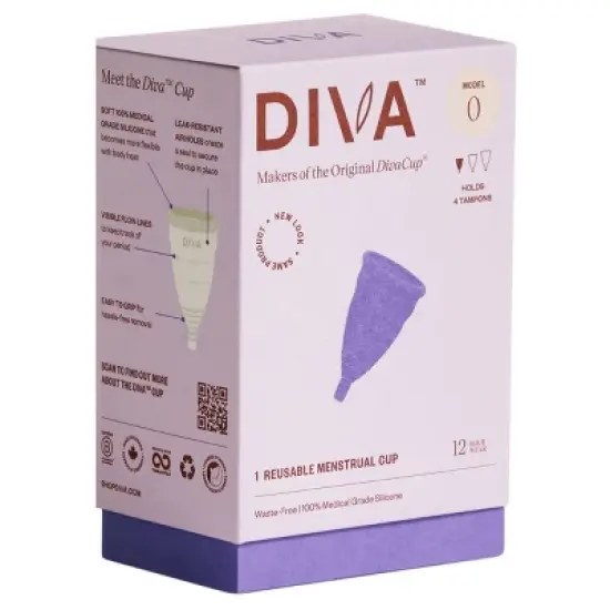 DivaCup Model 0 Reusable Menstrual Cup image {2}
