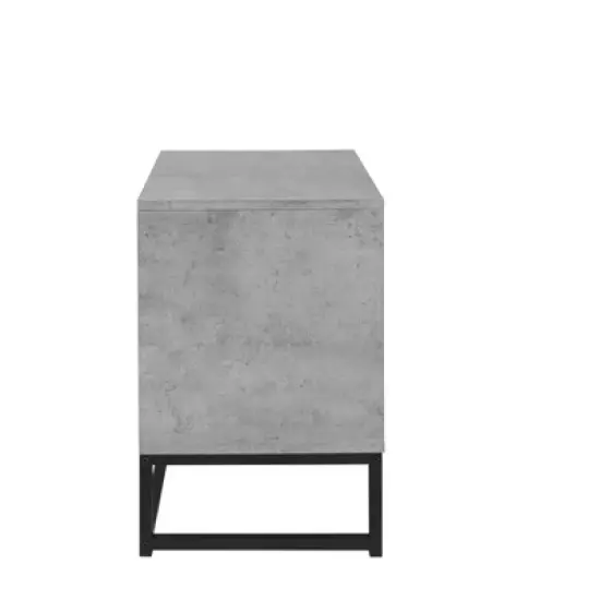 Adams 2 Drawers Cement Nightstand With Storage - The Pop Maison image {7}