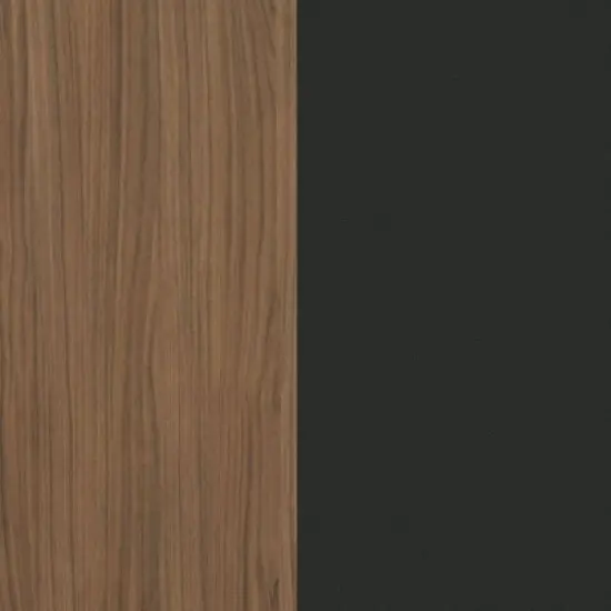 Slim Small Wall Mounted Secretary Desk Nutmeg/Charcoal Gray - Nexera image {6}