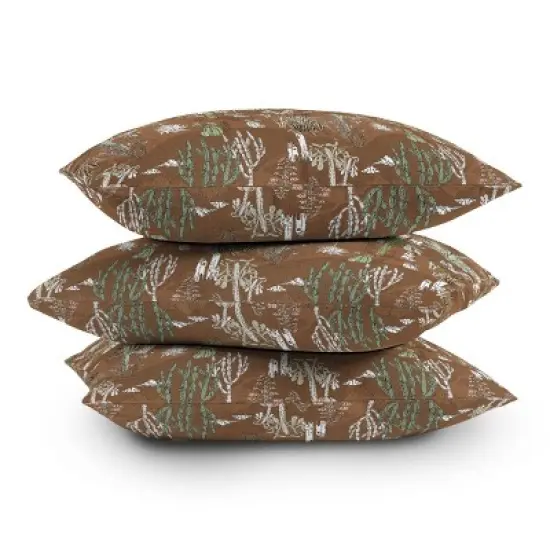 26"x26" Deny Designs D'Annick Cactus Landscape Outdoor Throw Pillow: UV Protected, Mildew Resistant image {3}